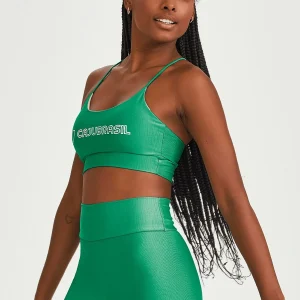 Top Texturizado com Brilho e Silk – Verde Sálvia Caju Brasil